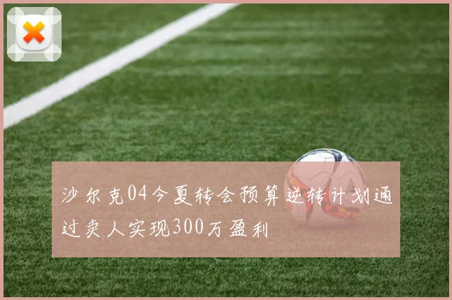 沙尔克04今夏转会预算逆转计划通过卖人实现300万盈利